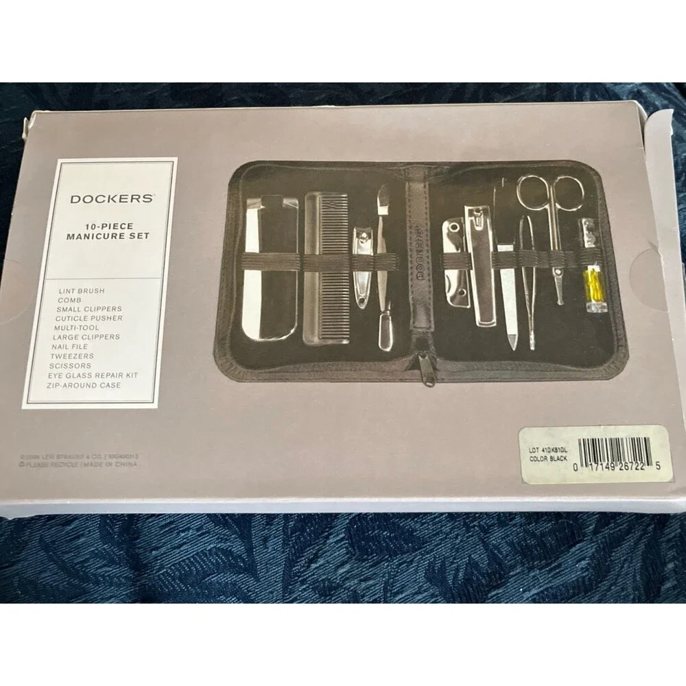 Dockers 10 Pride Manicure Set with Zip-Around Case Brand New In Box